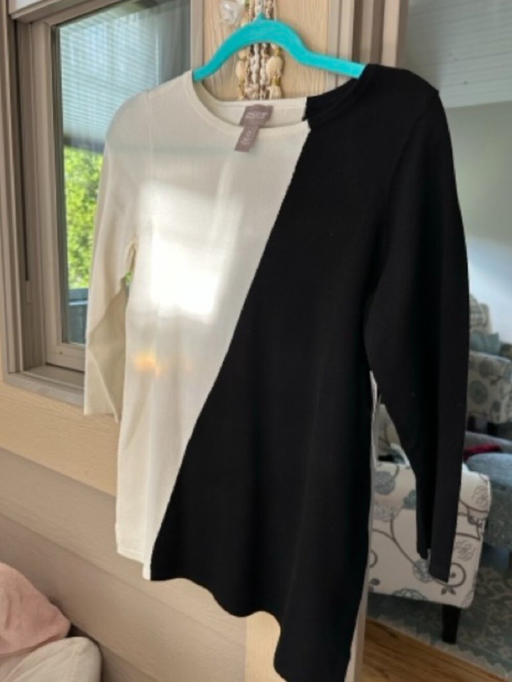 NWT Chico’s Colorblock Boat-Neck Pullover Sweater (0/S)